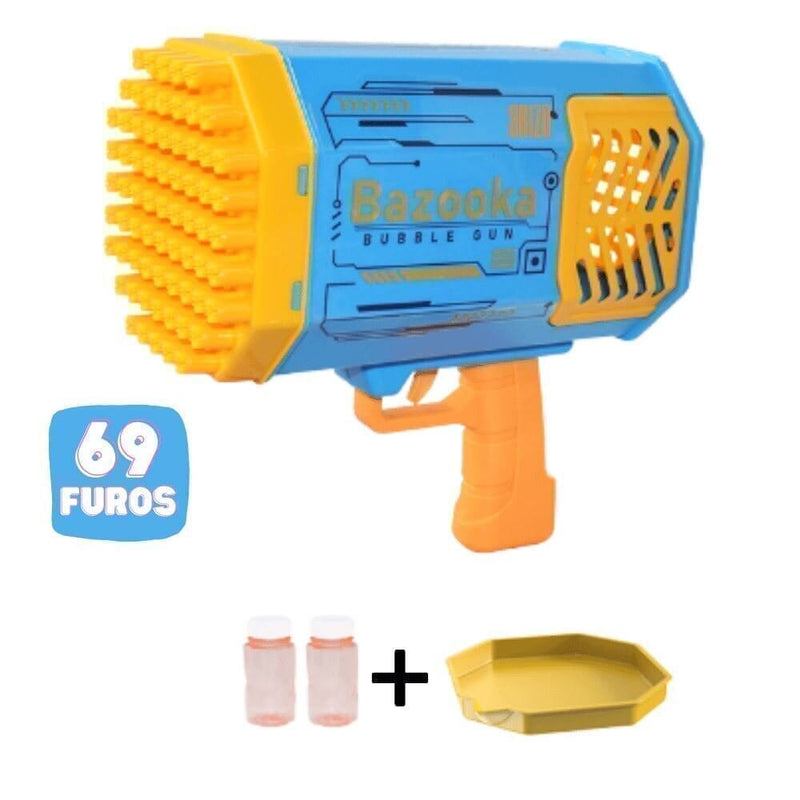 BublleBazooka™ - Máquina de Bolha de Sabão arizo Azul 69 furos 