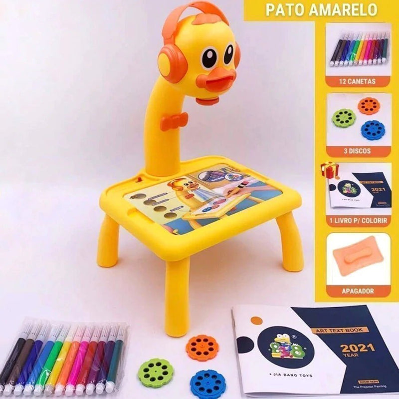 Imagine Kids™ - Mesa de Desenhos Interativos Infantil + Brinde Exclusivo arizo Pato Amarelo 