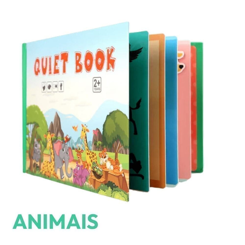 QuietBook - Livro Interativo Montessori + Brinde Supresa Exclusivo arizo Animais 