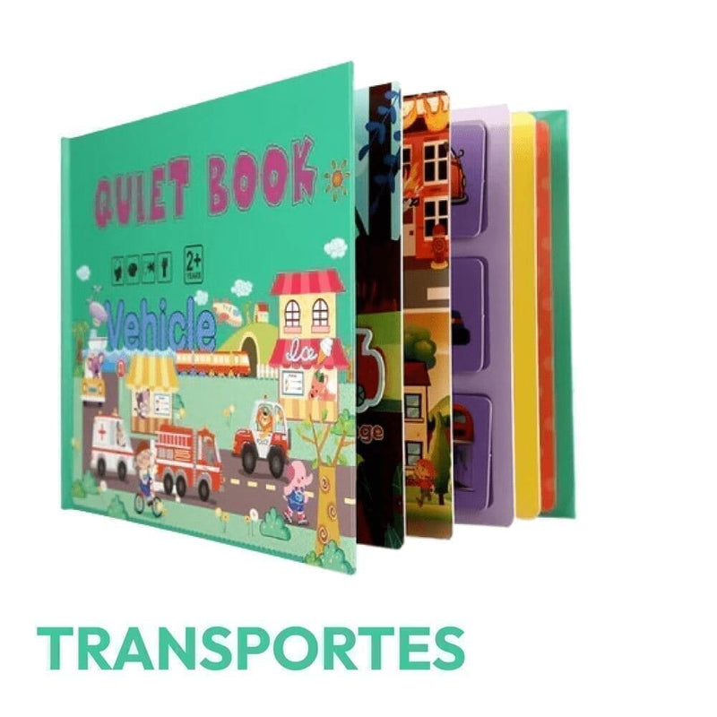 QuietBook - Livro Interativo Montessori + Brinde Supresa Exclusivo arizo Transportes 