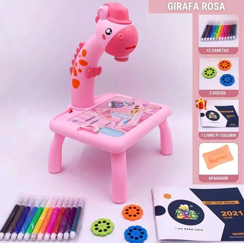 Imagine Kids™ - Mesa de Desenhos Interativos Infantil + Brinde Exclusivo arizo Girafa Rosa 
