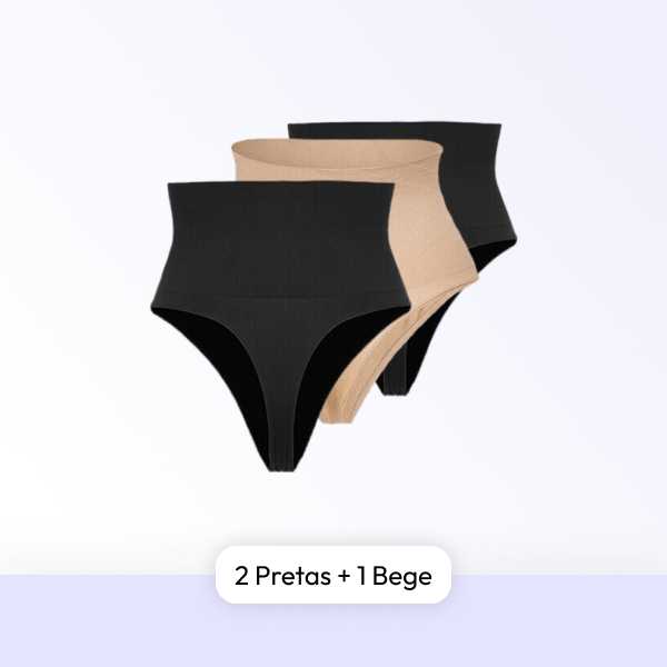 Kit 3 Calcinha Modeladora Hot Panties Renda - 2056 é só na De Rany